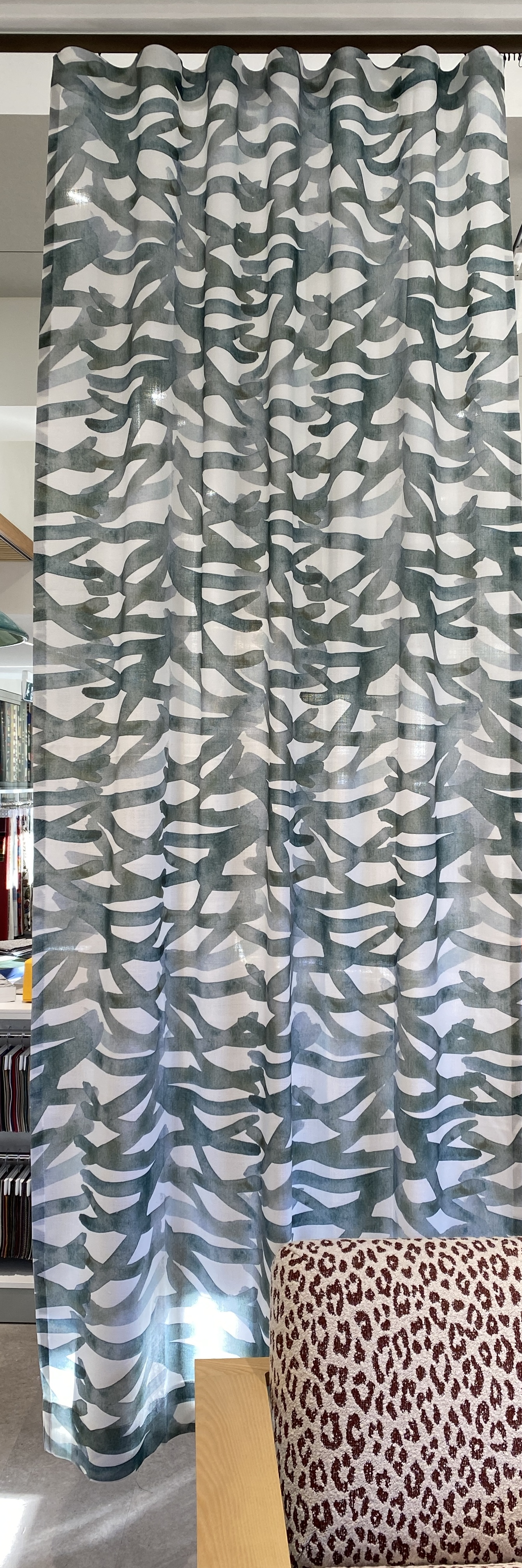 Svensson Sawa-verho, vihreä-valkoinen