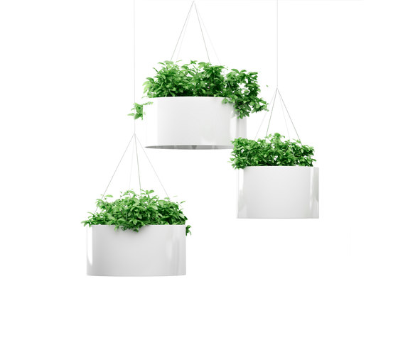 Green cloud L kukkaruukku valkoinen